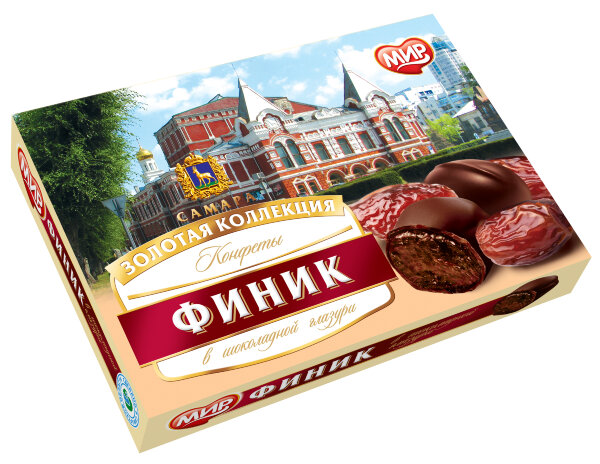 №2 КФ МИР Финики в шоколадной глазури 160г  в Дербенте
