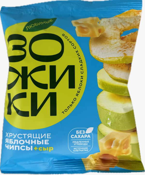 №1 Зожики Яблочные чипсы с сыром, 25г  в Дербенте