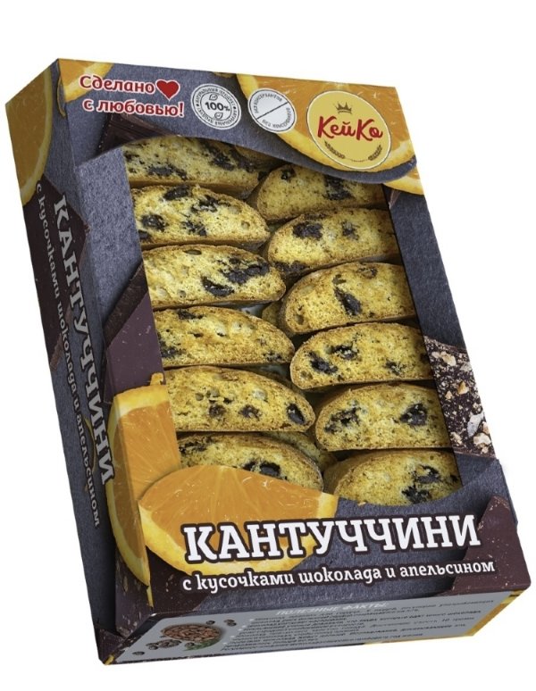 №3 Кей Ко Кантуччини с кусочками шоколада и апельсином, 200г   в Дербенте
